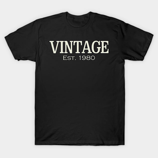 Vintage Est 1980 T-Shirt by silentboy